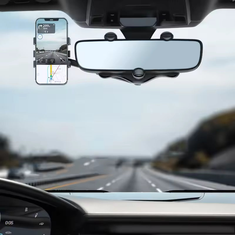 "360° Rotatable Rearview Mirror Phone Holder | Hands-Free Safe Driving – BlendMartShop"