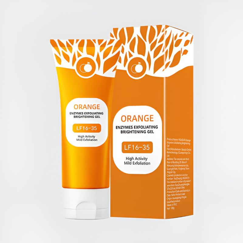 Orange Enzymes Brightening Gel: Vitamin C & Niacinamide Face Scrub
