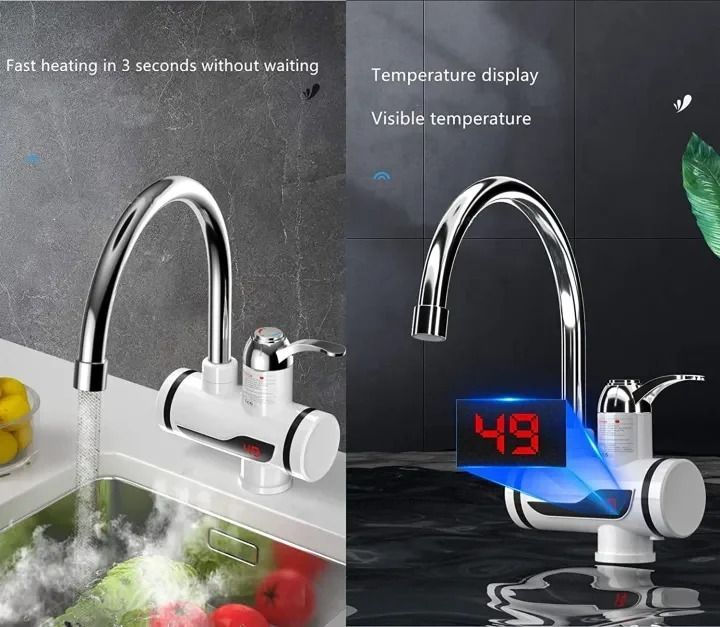 Electric Kitchen Instant Water Heater Tap | Instant Hot Water Faucet | Fast Heating Tankless Tap