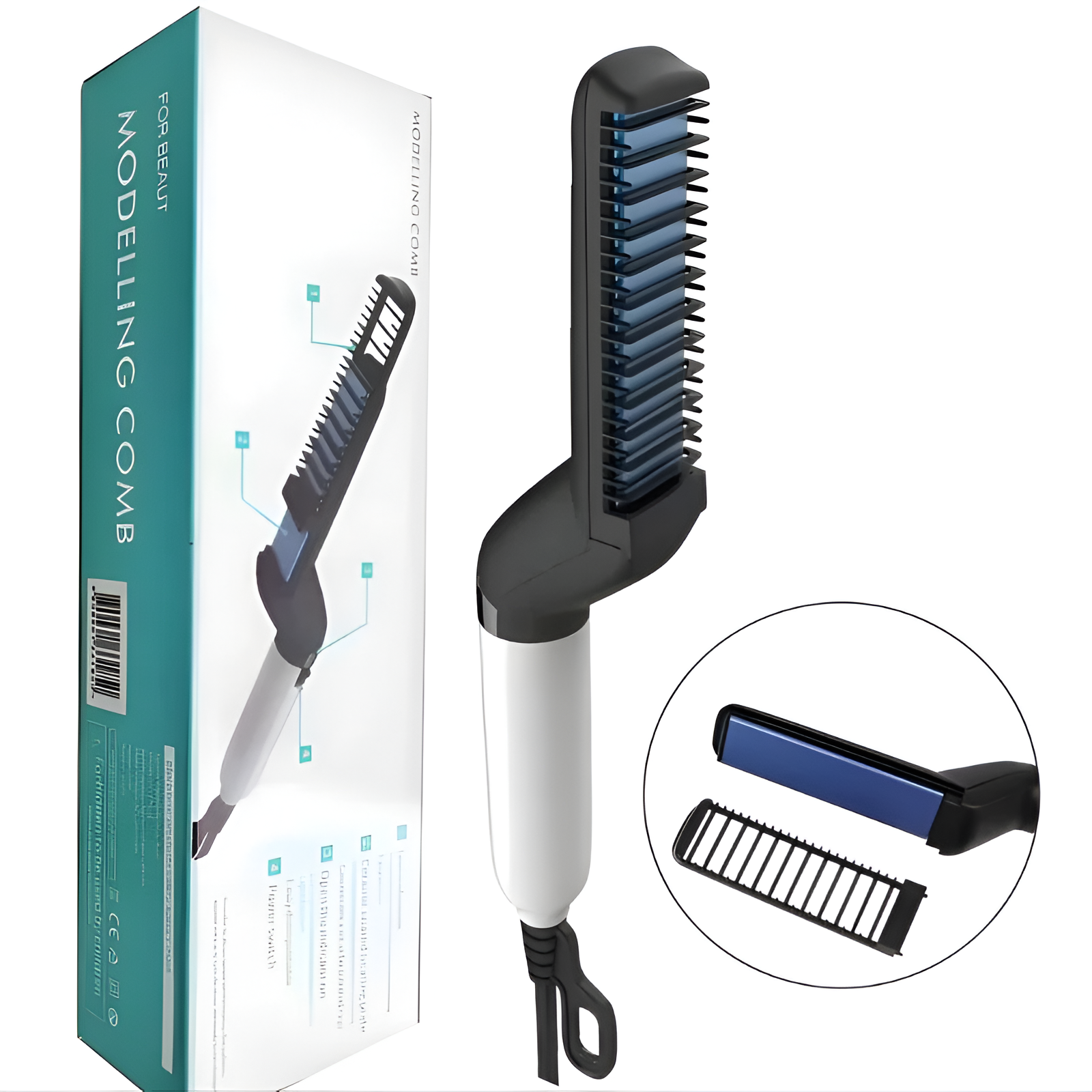 Hair & Beard Straightener Comb for Men | Quick Heating Ceramic Beard & Hair Styling Brush