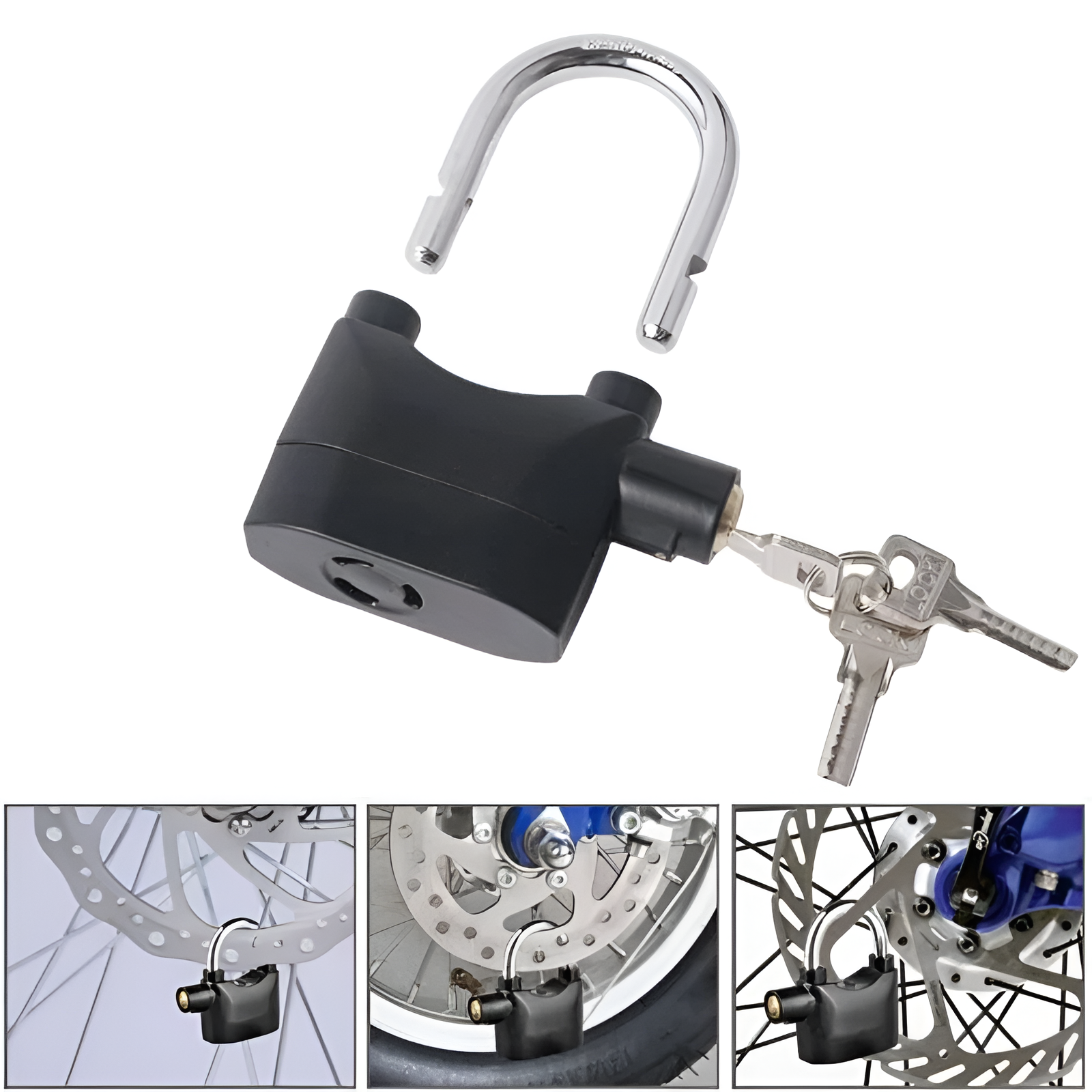 High-Security Alarm Padlock | Waterproof Siren Lock for Bike & Door – BlendMartShop