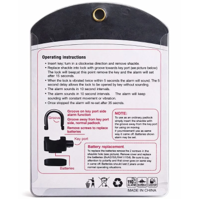 High-Security Alarm Padlock | Waterproof Siren Lock for Bike & Door – BlendMartShop